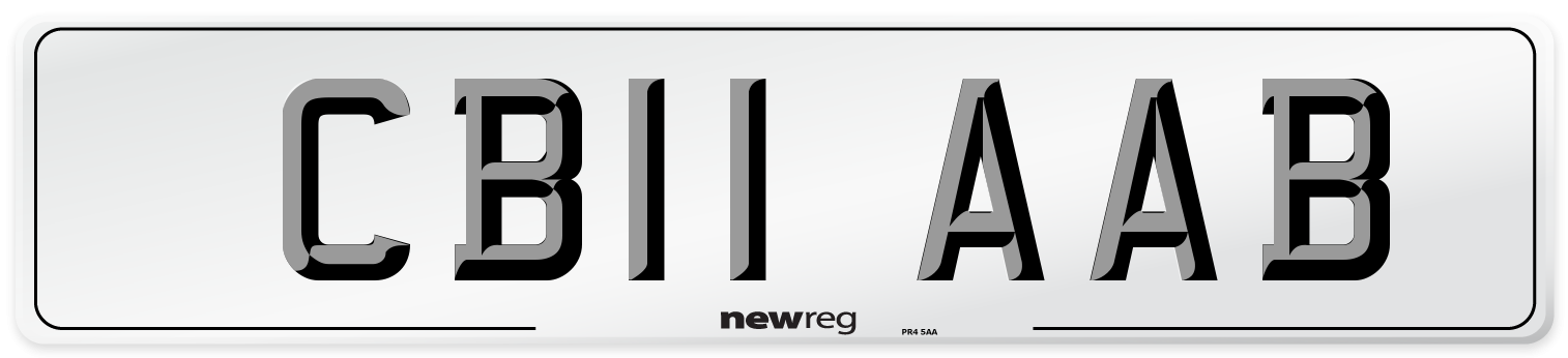 CB11 AAB Number Plate from New Reg